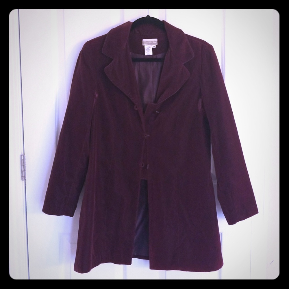 Coldwater Creek velvet long coat
